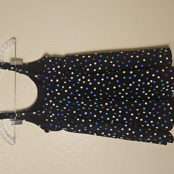 Black Polka Dot Swimdress Tankini Style One-Piece – Size 12 - Picture 7 of 11